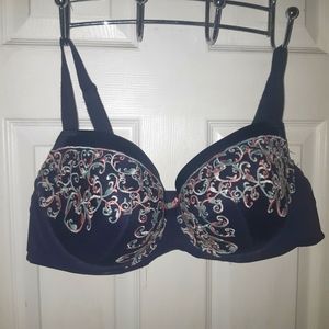 Voglio 46C Embroidered Bra New